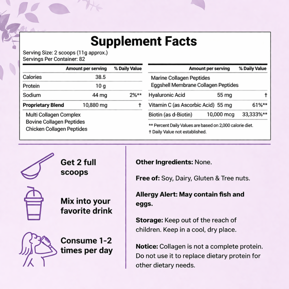 HerCare Multi Collagen Peptide Powder
